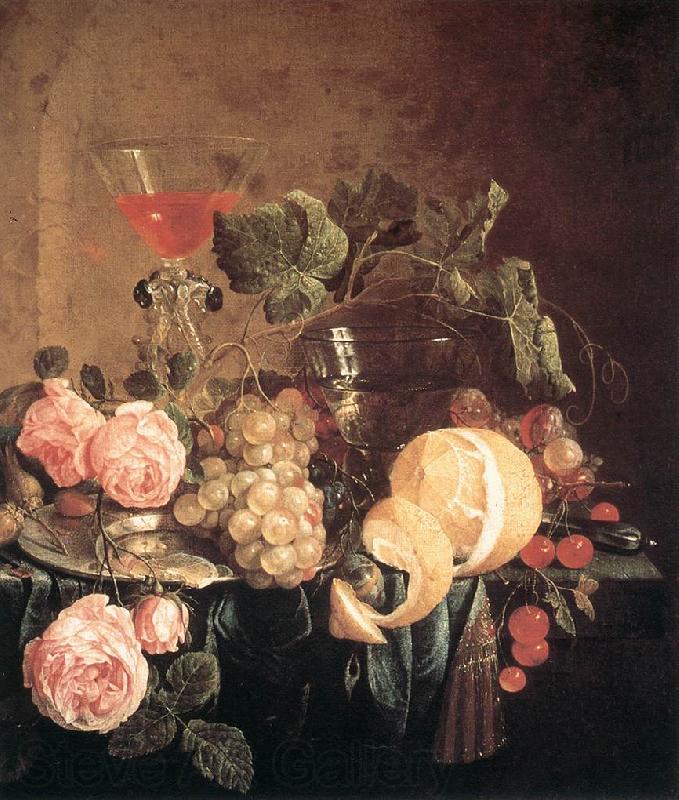 HEEM, Jan Davidsz. de Still-Life with Flowers and Fruit swg France oil painting art